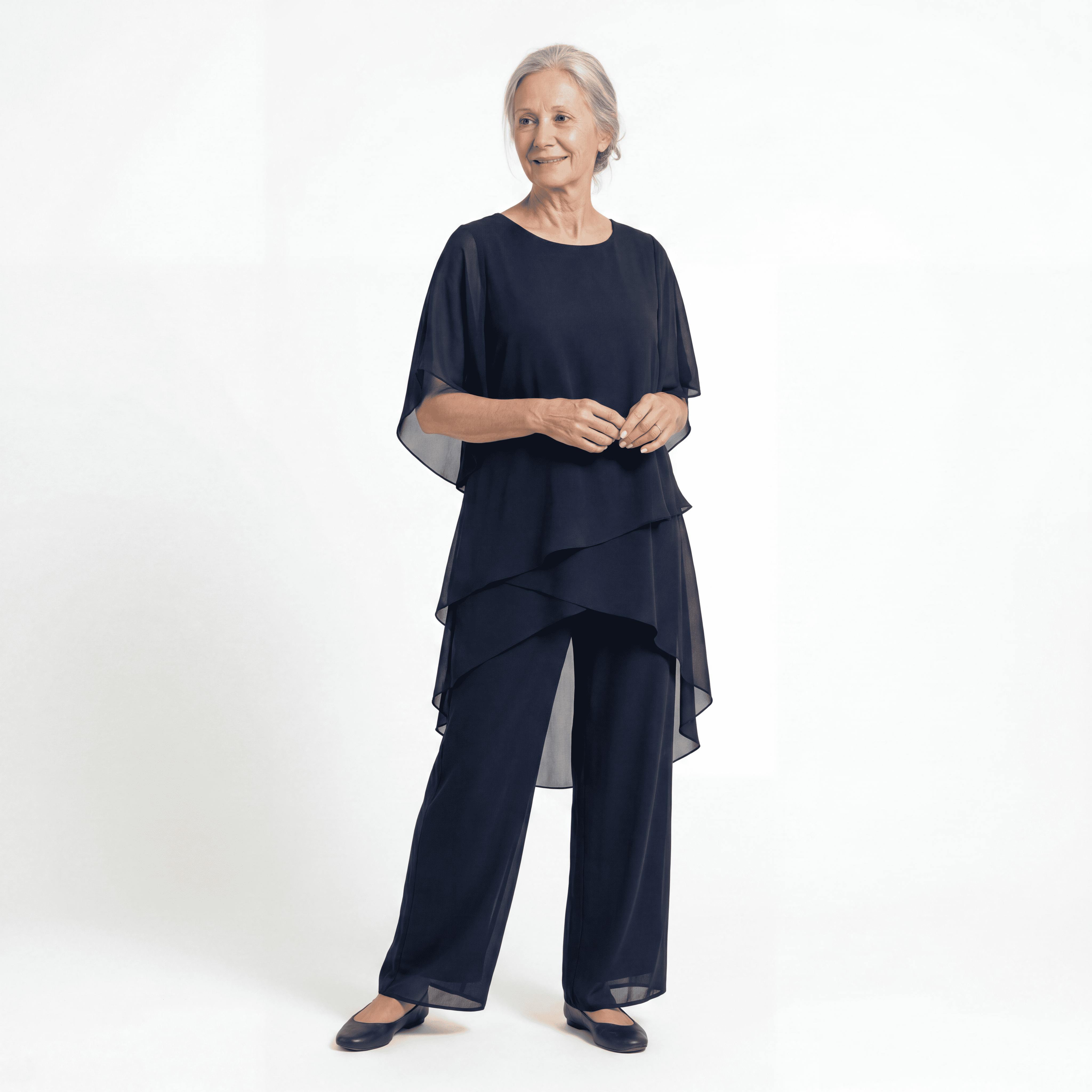 Capucine | Ensemble avec pantalons palazzo drapés